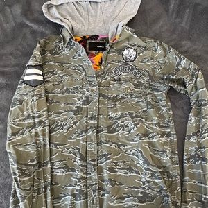 Hurley button down with hood
